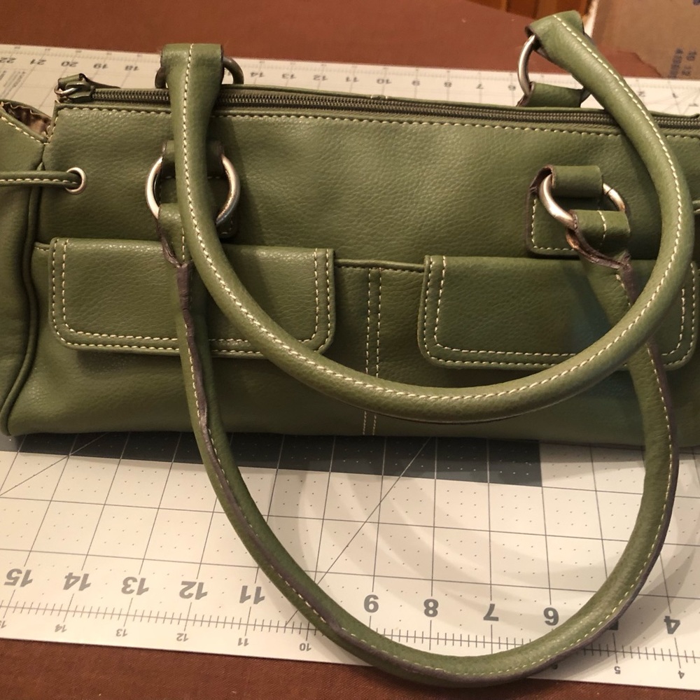 Nine West Olive leather shoulder bag